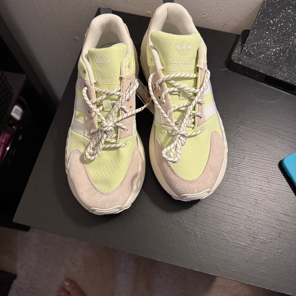 Adidas ZX 22 Women's Sneakers - Lime and Beige